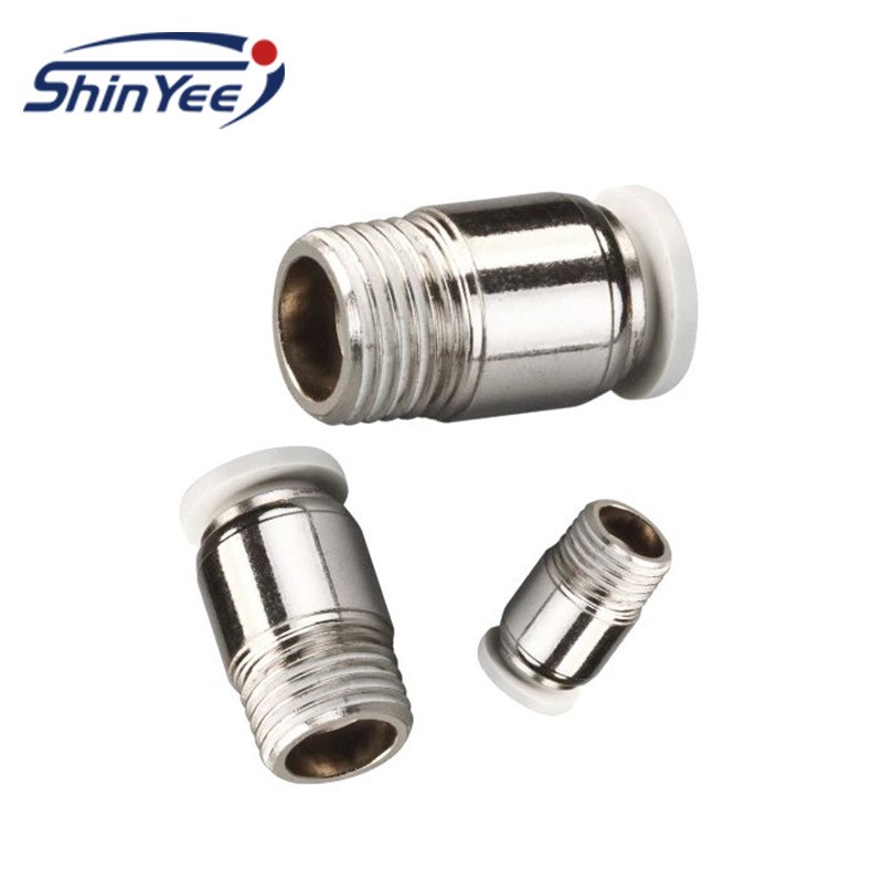 气动接头POC4/6/8/10-01/02/03/04圆螺纹直通气动快速快插式接头