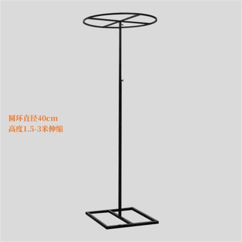 新款婚庆道具线帘圆环吊环架子圆形铁艺花环路引珠帘装饰立杆伸缩