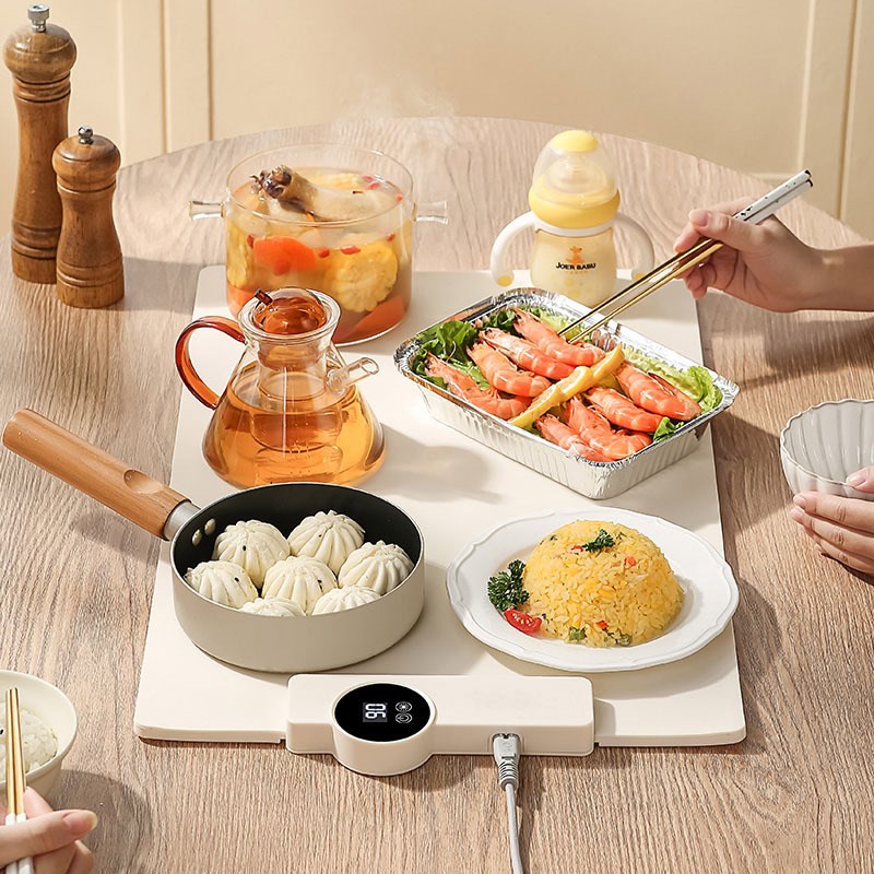 智能硅胶暖菜板家用桌垫冬季暖菜垫多功能饭菜加热餐桌方形保温板