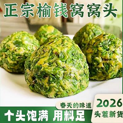 新鲜榆钱窝窝头手工现做杂粮菜团