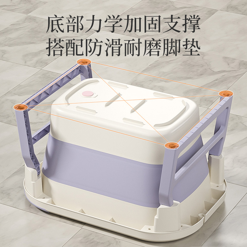 儿童泡澡桶折叠浴盆小孩可坐家用洗澡桶婴儿浴桶洗澡盆游泳桶