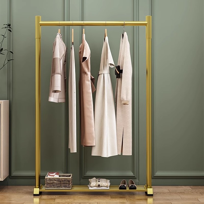衣帽架落地卧室脏衣收纳小型牀边酒店挂衣架加粗不占地方的晾衣架