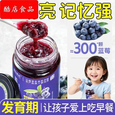 蓝莓酱果酱无添加儿童健康小吃营养涂抹面包吐司早餐速食免煮学生