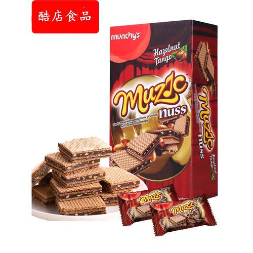 马奇新新Munchy's 独小包装榛子花生巧克力味81g*24盒整箱