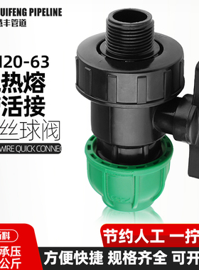 PE水管配件免热熔PPR外丝快接球阀4分抢修20补活接快速免烫25接头