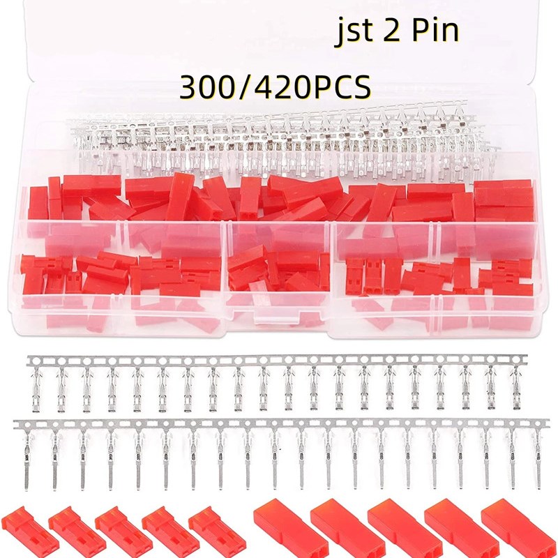 300个 JST SYP对插连接器插拔式接线端子2P公壳母壳公母簧片50套