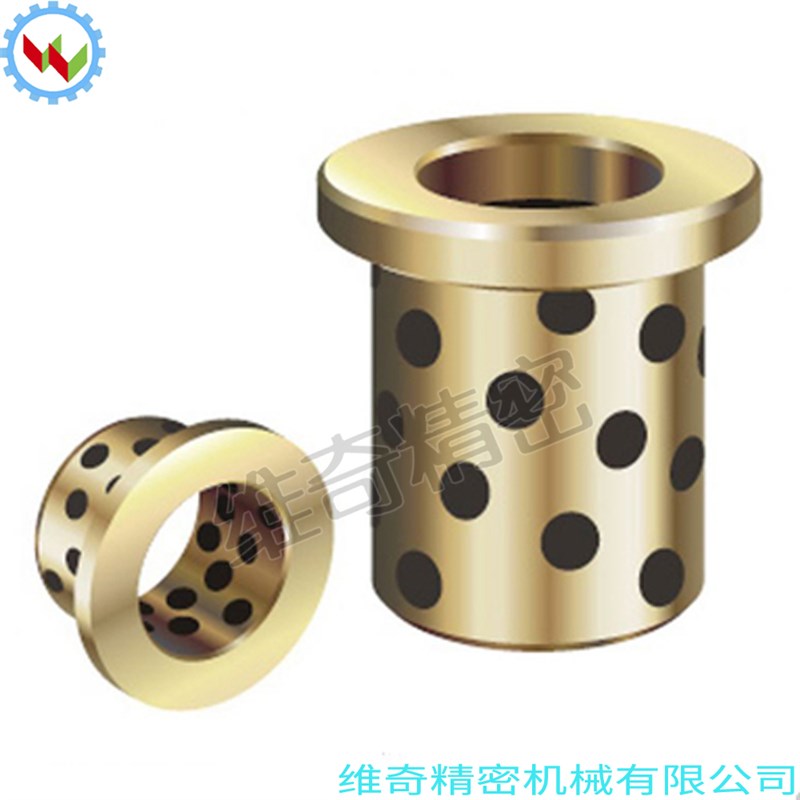 法兰无油衬套铜合金带肩型 MPFZ20/25/30 石墨铜套轴承耐磨黄铜套