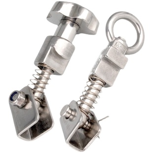 304不锈钢吊环弹簧螺丝螺母套装梅花手柄法兰手轮扣件人孔配件M12