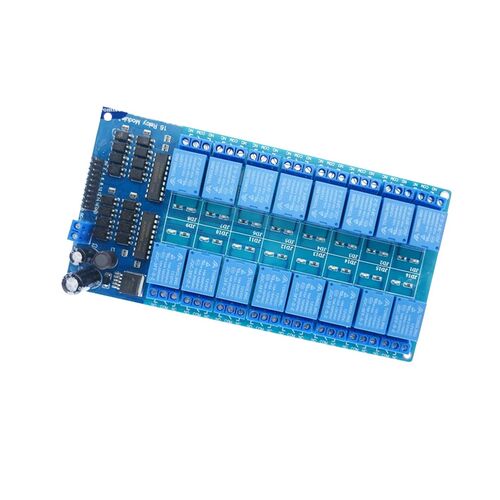 16路继电器5V12V24V光耦隔离高低电平触发PLC控制板多路继电器模