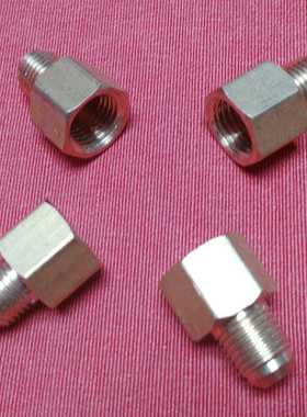 压力表接头 内螺纹m14x1.5 外螺纹m11x1.25 带球面密封 接6mm铜管