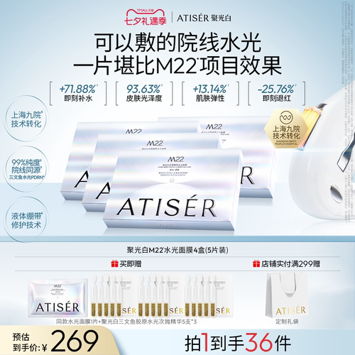 聚光白提亮抗皱水光贴片面膜