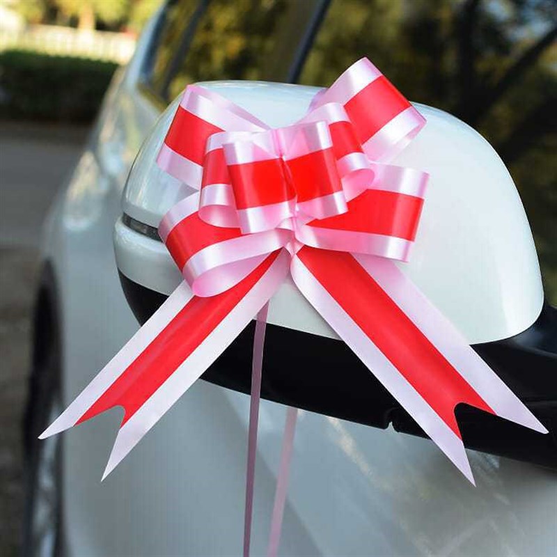 50婚车手拉花100条拉花彩带蝴蝶结大号批 汽车新车扎结婚庆礼品