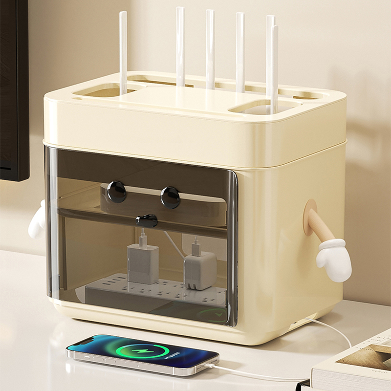 路由器收纳盒桌面电视机顶盒