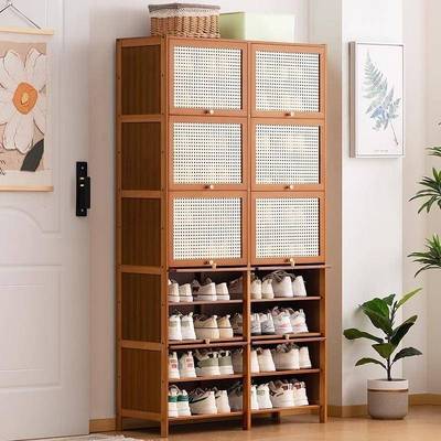 简易鞋架子鞋柜竹制宿舍占地小放家门口多层防尘入门鞋架子收纳架