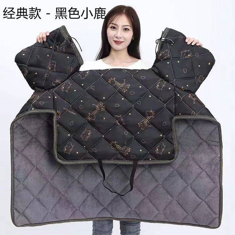 电动车挡风被冬季加绒加厚加大电瓶车踏板摩托车防水冬天