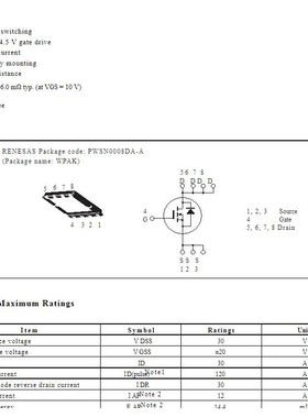 RJK03B7DPA 丝印 K03B7 K0353 K0393 DFN贴片MOS场效应管 测好