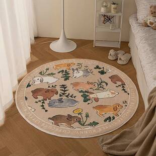 TipToe兔宝 客厅2025新款圆形地毯卧室小地垫椅子沙发茶几脚垫