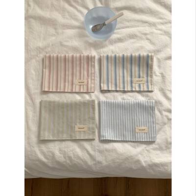 henceforth新款条纹餐巾餐垫韩系ins风餐布双层厨房盖布经典尺寸