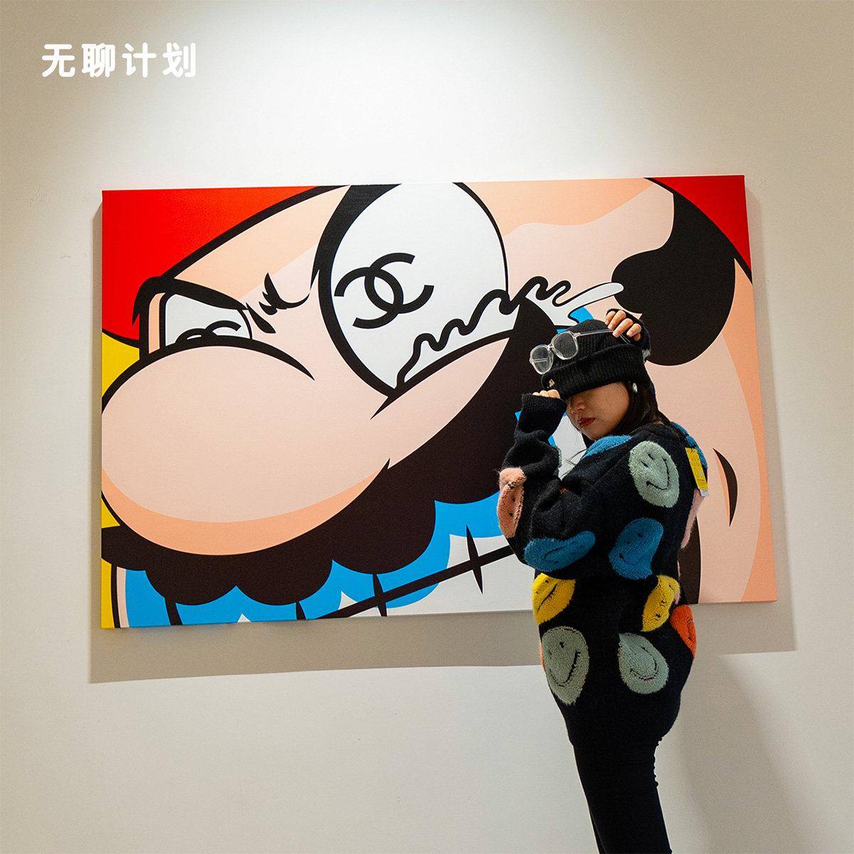 大幅画款挂B097无框画客横厅沙画发背景墙装饰潮流现代版画
