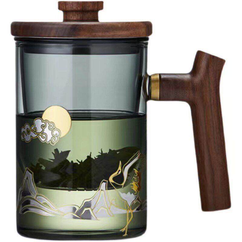 木盖柄玻璃女茶杯水分离办公室带男杯茶CGa1KoZB子个人过滤泡茶杯