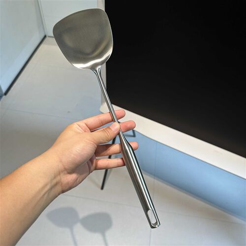 眼见为实!锅铲汤勺漏勺 家用防烫手柄304P不锈钢炒菜铲子勺子