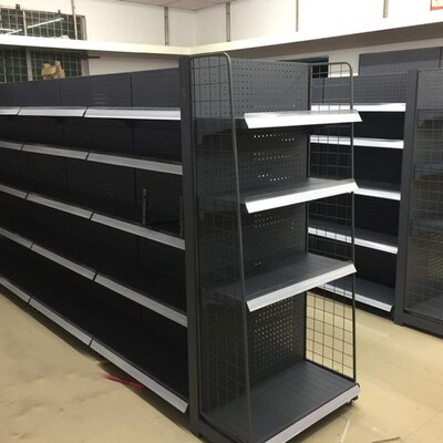 超市货架单面渔具店店便商w利洞洞板文具多功能展示架店母婴双面