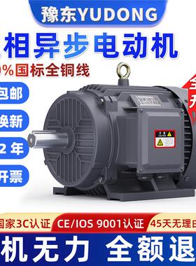 三相异步马达380V纯全铜电机37/45/55/75/H90/110/200/355KW千瓦