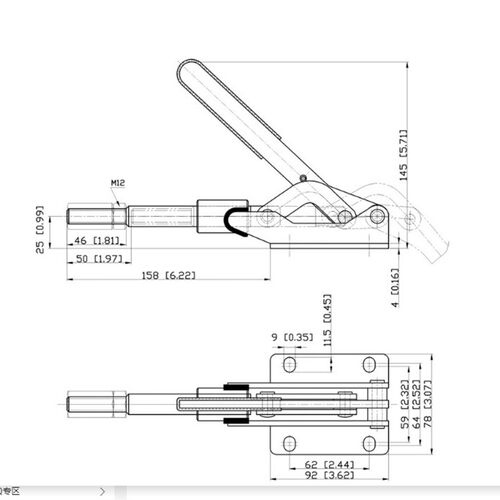 嘉刚推拉式c夹钳CH-303EM 工装焊接固定肘夹 快速夹具 压紧器