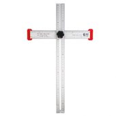 甄选木工丁字尺多功能二合一打孔尺铝合金60 120cm划线定位角