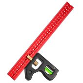 甄选工业级精度加厚直角定位角尺 万用多功能大号铝合金木工角尺