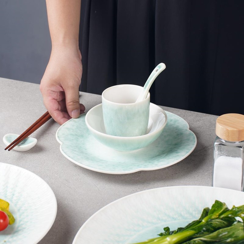 酒店摆台四件套特色餐厅餐具套装餐厅新中式台面骨碟餐碗饭店碗碟