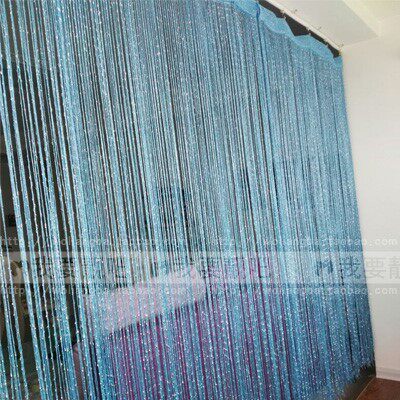 金色线帘婚庆加密 流苏门帘挂帘不缠绕背景装T饰窗帘客厅隔间