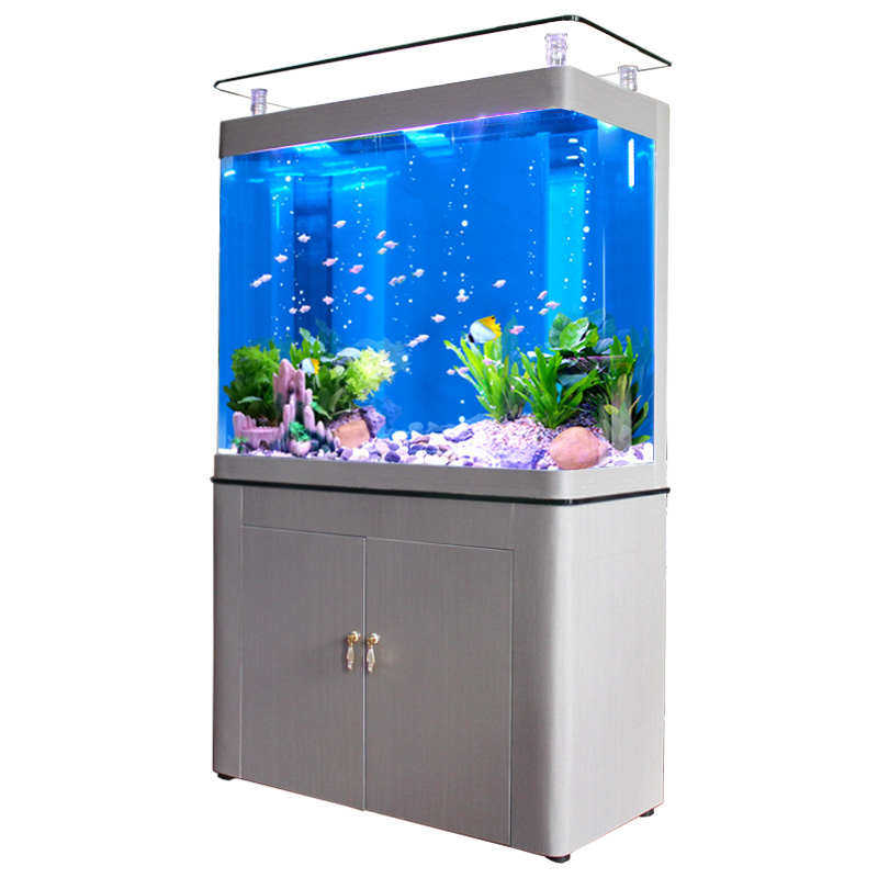 免换水鱼缸客厅小型家用生态水族箱底滤中型大型定制增氧静音造景