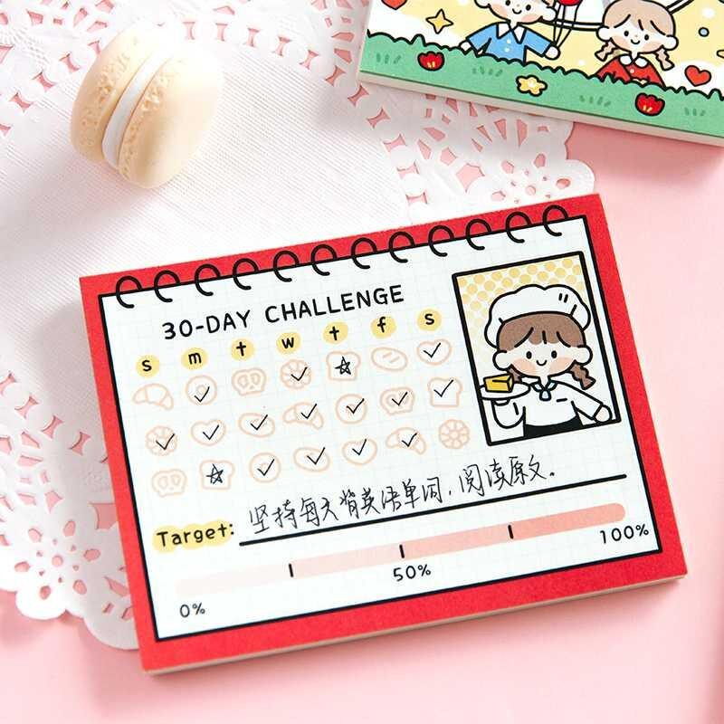 便签本可爱卡通学o生记事小本子少女心便利贴小清新打卡计划