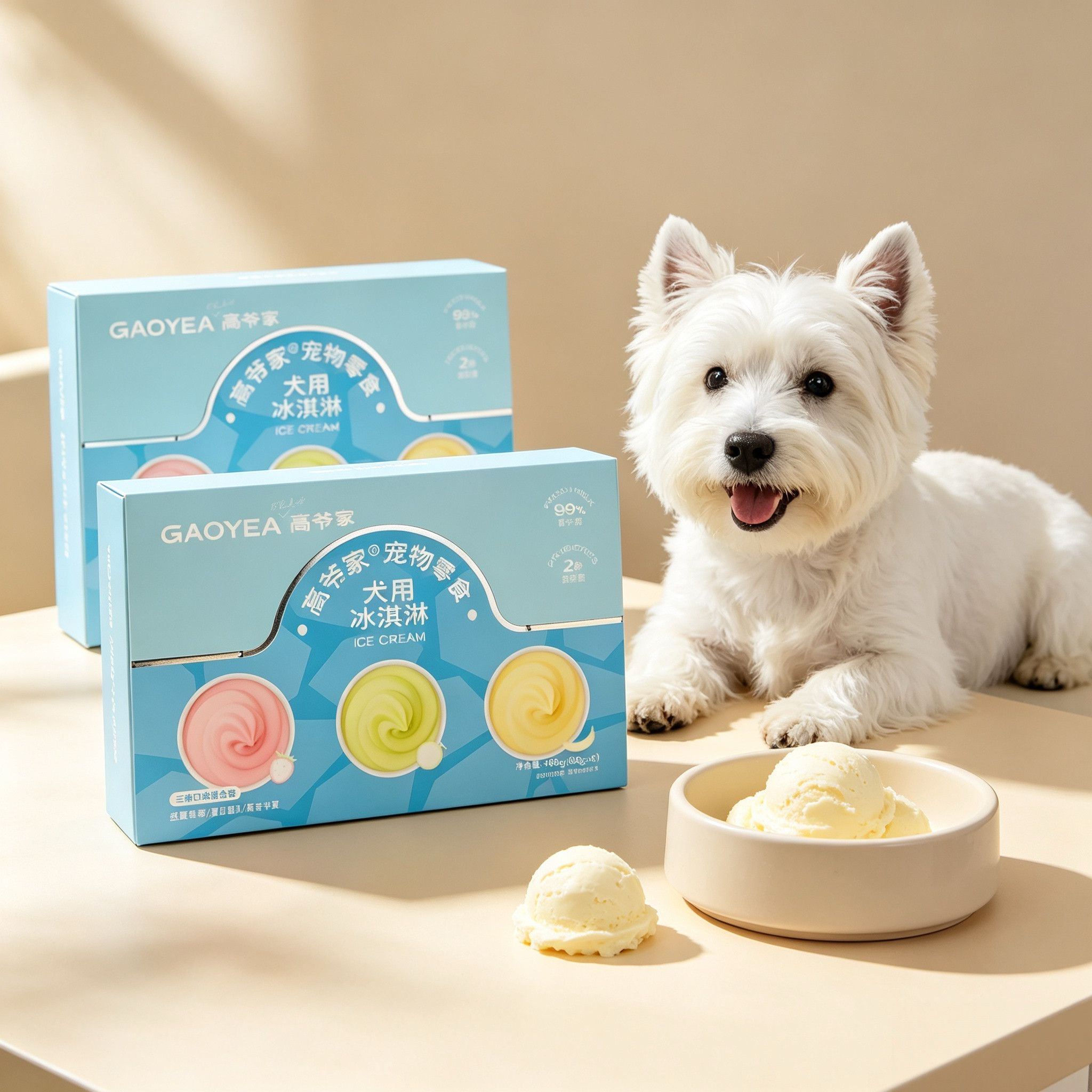 高爷家犬用冰淇淋狗狗零食鲜牛乳益生菌解暑训练奖励成犬幼犬通用