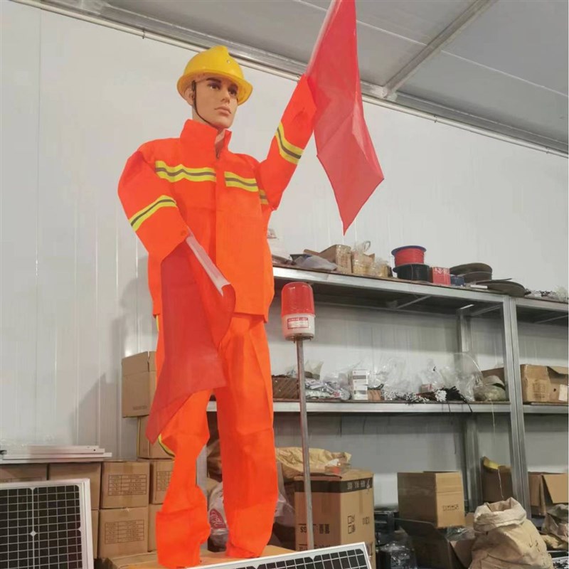 太阳能仿真指挥员假人高速公路道路施工摇旗安全员太阳能保通人