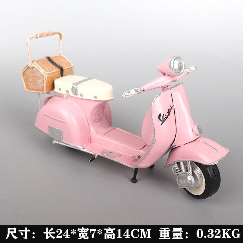 复古VESPA小绵羊踏板摩托车模型铁艺橱窗柜收藏装饰怀旧摆件,特色手工艺,其他特色工艺品,淘宝优惠券,粉丝福利购,淘宝优惠卷
