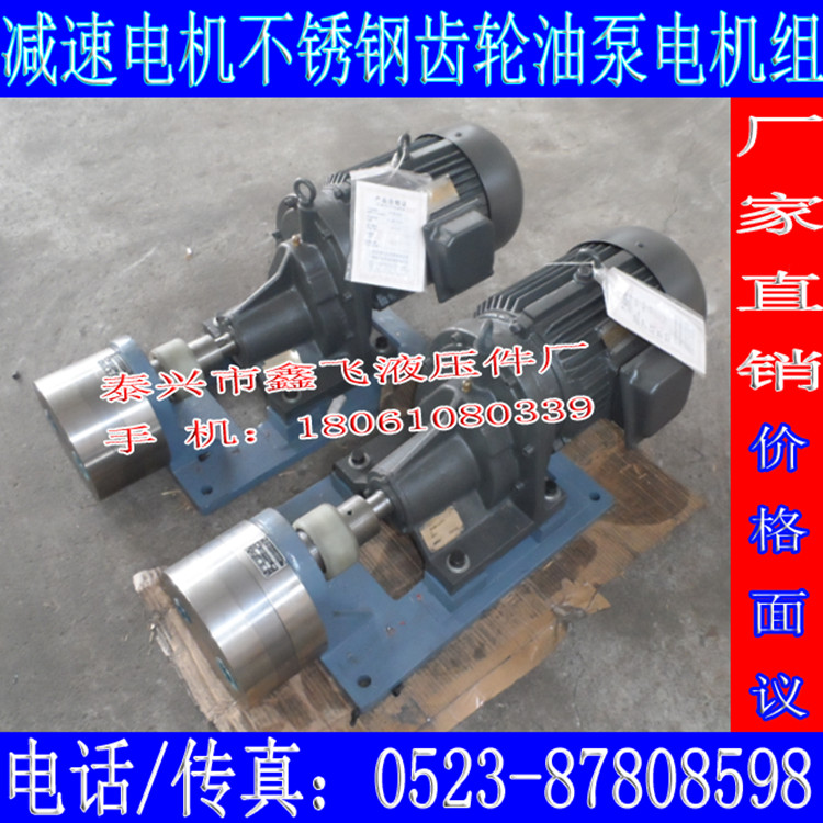 不锈钢耐腐蚀油泵CB-BNS50JZ齿轮泵机组CBA-B50 BDG50化工泵装置