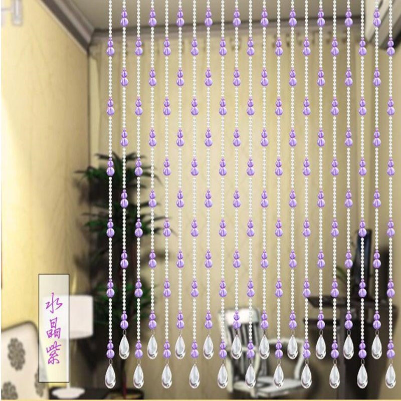 水晶珠帘门帘客厅隔断过道卫生间装饰手工串珠散珠diy帘子材料包