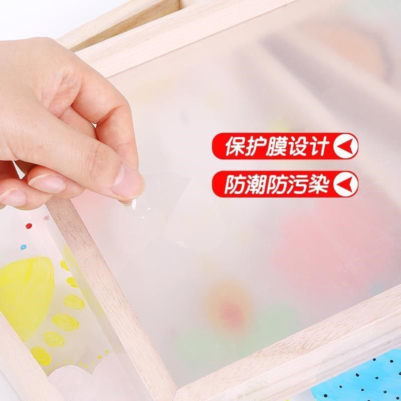 实木亚克力透明板相框玻璃画幼儿园手工制作干花贴画相框材料包