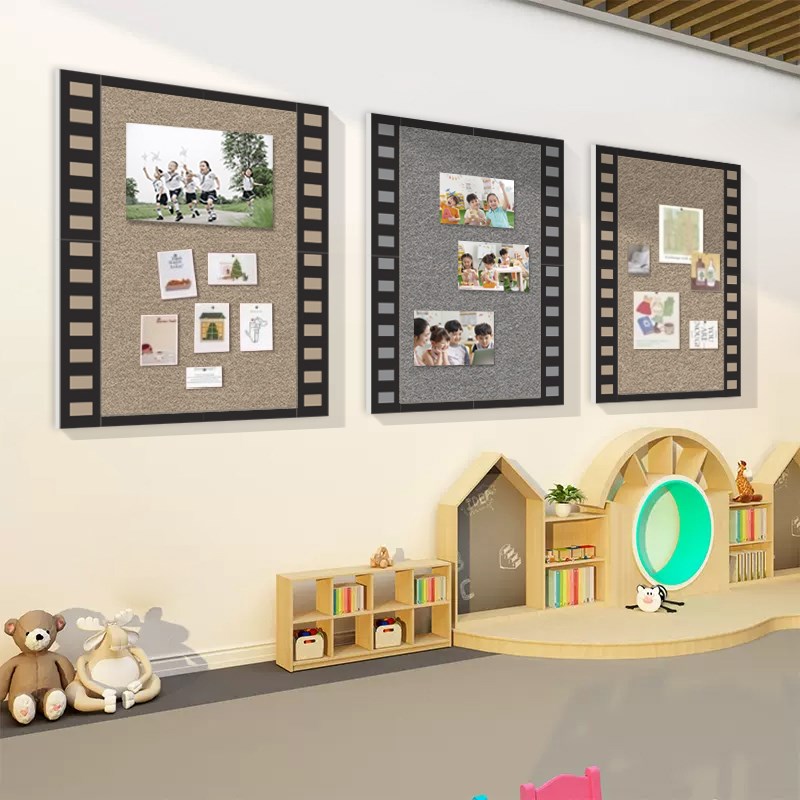 毛毡墙贴幼儿园环创主题成品相机胶卷文化装饰面板托管班形象大厅