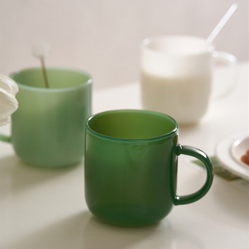 玻璃杯耐热防爆耐高温家用办公室热水杯高颜值高硼硅咖啡杯女