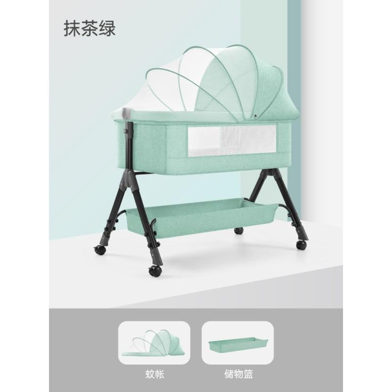 婴儿车床两用0一6个月宝宝床二多推车功能3岁2可移动婴儿床边新款
