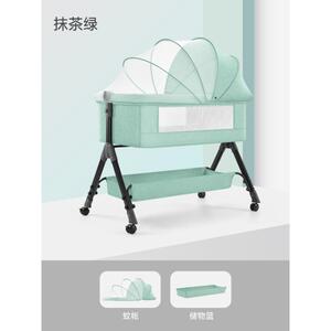 婴儿车床两用0一6个月宝宝床二多推车功能3岁2可移动婴儿床边新款