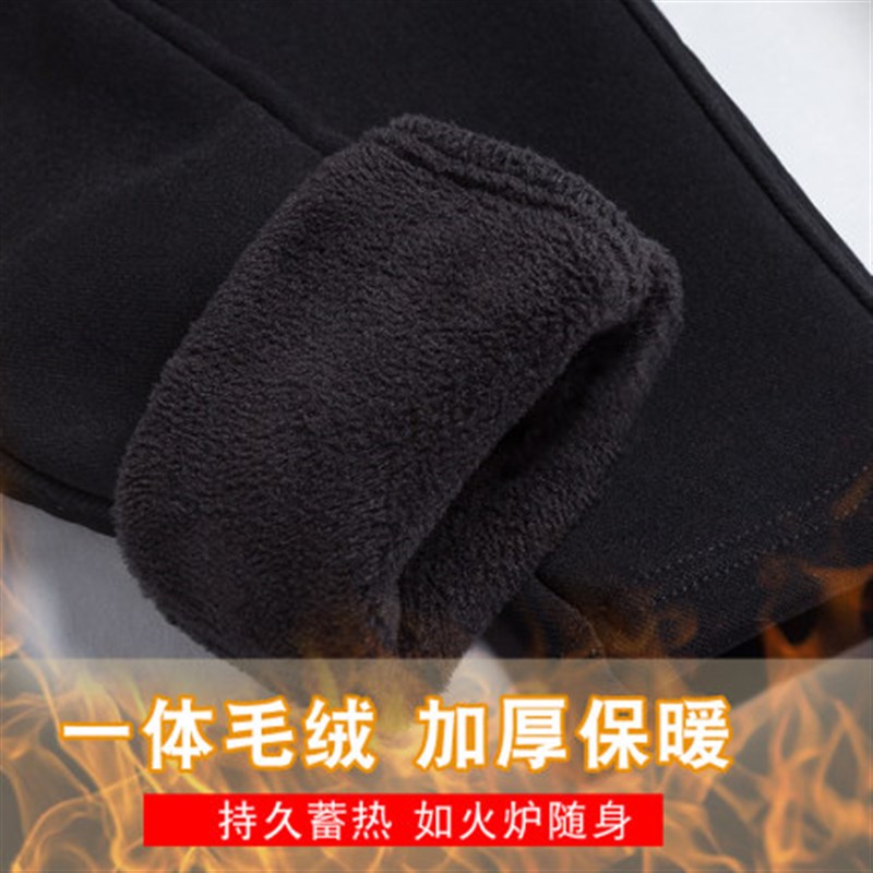 新款薄绒打底裤女外穿p秋冬季韩版黑色紧身铅笔裤加绒魔术小脚长