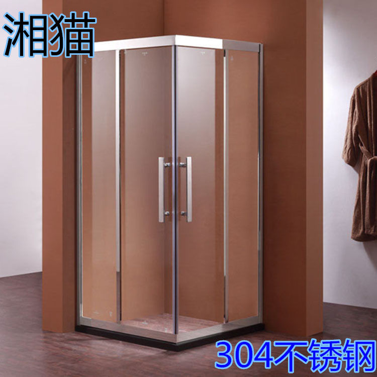 长沙不锈钢淋浴房卫生间整体正方形E现代豪华移动沐浴房L型定做