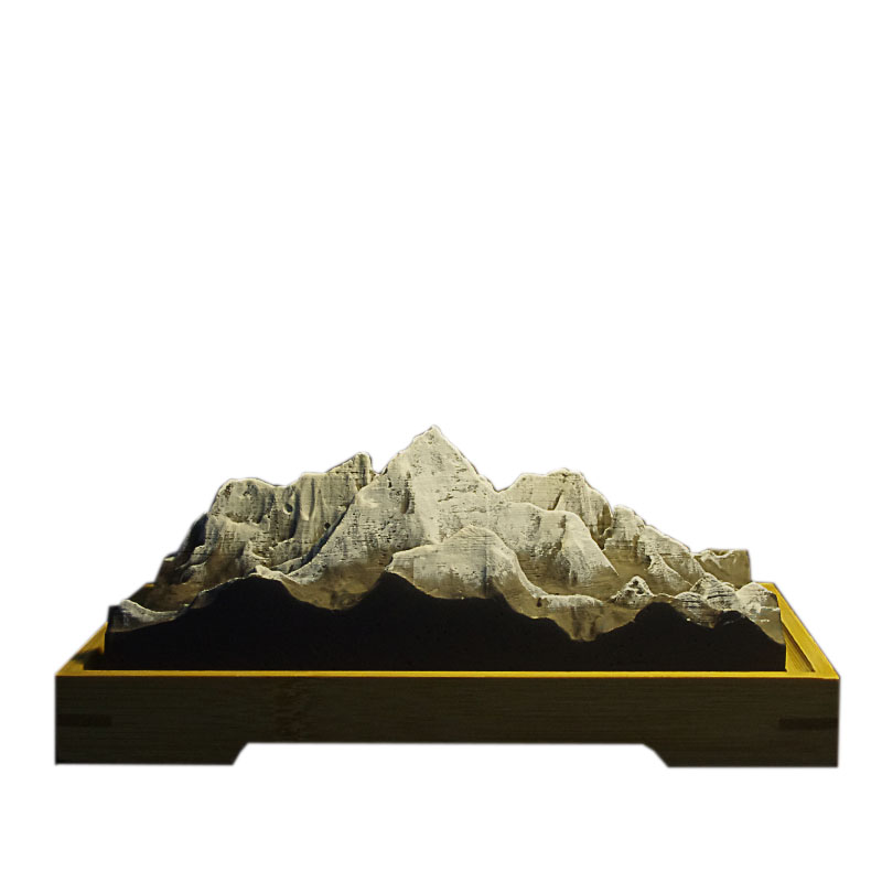 冬官手作 水泥石膏车载扩香石摆件香薰雪山珠穆朗玛峰模型饰品