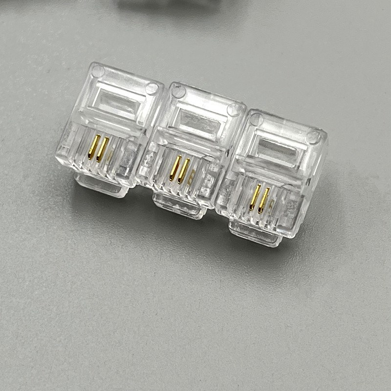 包邮RJ112芯4芯6芯电话水晶头二芯电话线水晶头6P2C4C6C水晶头