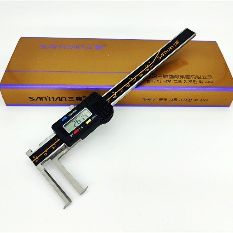 韩国三韩刀头内沟槽数显卡尺 内孔卡簧沟槽5-150 10-200mm高精度