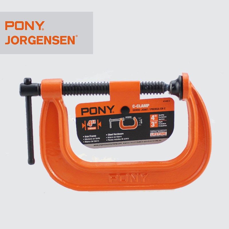 美国pony木工夹子加厚型快速夹具固定G型夹具重型夹紧器强G字夹